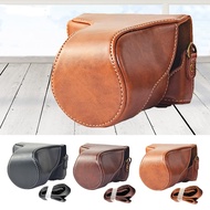 Canon EOS M M2 M3 M5 M6 M50 M10 M100 M200 Two-Piece Camera Leather Case With Strap Bag Protective Backpack