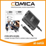 COMICA AUDIO CVM-SPX-UC(M) 3.5MM | TRS AND TRRS 3.5MM MICS | TO USB TYPE-C AUDIO CABLE ADAPTER