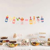 1 Set/2 Sets, 21st Birthday Champagne Bottle Garland | Finally Legal & RIP Fake ID Decoration - 21st