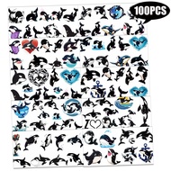 hot 100 PCS Killer Whale Temporary Tattoos Orca Whale Birthday Party Decorations Favors Supplies Sea