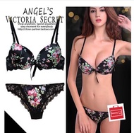 COCO PH--High Quality Women Seamless Print Sleep Bra Sleep Terno Seamless Bra Terno(Bra+Panty)