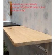 meja lipat dinding jati belanda 100x50x1,5cm