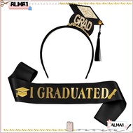 ALMA Cap Headband, Party Decoration Supplies Photo Props PhD Hat Headband,  2024 Graduation Headband Mini Bachelor Hat Graduated