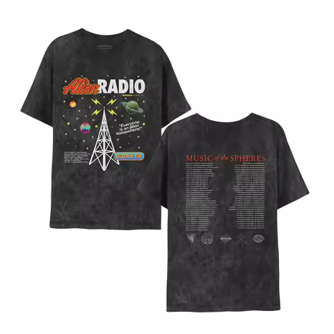 COLDPLAY Alien Radio Music Of TheSpheres World Tour Tee Summer Fashion Pure cotton Men's T-Shirt Kid