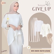 Modern Women's Oneset (Mesh Outer, Inner, Hijab, Skirt) Beach Suit, Hangout -GNK084