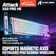 Attack Shark X68PRO HE Tri-mode Magnetic Axis Keyboard PBT Two-color Injection Five-sided Sublimatio