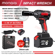 COD monqiqi 98Vf impact baterai torsi besar impek pembuka baut motor/mobil mesin impact wrench murah