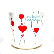 ROUND CERAMIC POT FOR LANDSCAPE PLANTS 15X16CM