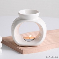 [Haluoo] Essential Oil Burner Melt Burner Candle Holder Decorative Aroma Oil Warmer Fragrance for Patio Yoga SPA Bathroom