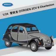 WELLY Willie 1: 24 Citroen 2CV 6 Charleston Classic Car Simulation Alloy Car Model