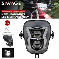 E24 LED Headlight For HONDA CRF450L CRF450RL 2019-2024 Dirt Bike Motorcycle Head Light Lamp Assembly