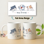 Mug Glass Cat Best Friend Gift