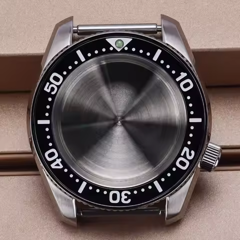 42mm NH35 Silver Watch Case For NH35 NH34 NH36 NH34 4R36 Movt 28.5mmDial Blue Film Sapphire Glass 28
