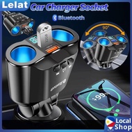 Car Charger Dual USB Cigarette Lighter Interface 12V/24V Bluetooth LED USB Car Charger Socket Feiy