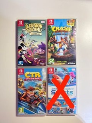 Nintendo games 任天堂遊戲: Illusion Island 米奇與好朋友大冒險 / Crash Bandicoot N. Sane Trilogy / CTR Crash Team R