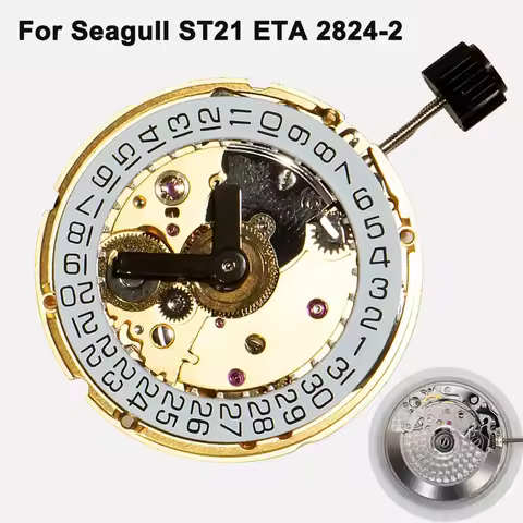 For Seagull ST21 ETA 2824-2 PT5000 Automatic Movement Luxury 25 Jewels High Accuracy Mechanical Move