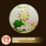 LUKISAN MOTIF IKAN KOI IMPORT                 