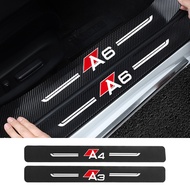 Car threshold protection 3D 4PCS carbon fiber car decoration For Audi A3 8P 8V 8V A4 B8 B6 A6 A7 C6 
