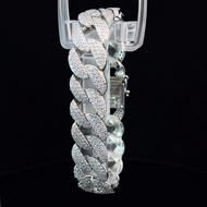 L590 Lắc tay nam cuban đính full đá CZ cao cấp