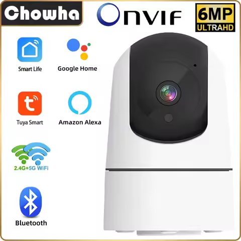 ONVIF Tuya WiFi IP Camera 6MP Indoor Wireless Security Surveillance Camera Auto Tracking Baby Monito