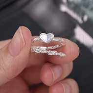 1/2Pcs Alloy Ring - Twisted Weave Love Rings - Silver Woman Jewelry - Irregular Pattern - Opening Ad