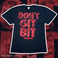 เสื้อยืดพิมพ์ลายแฟชั่นVTGH39 เดอะวอกกิ้งเดส – The Walking Dead ‘Dont Git Bit’ Horror Movie T-shirt S-5XL