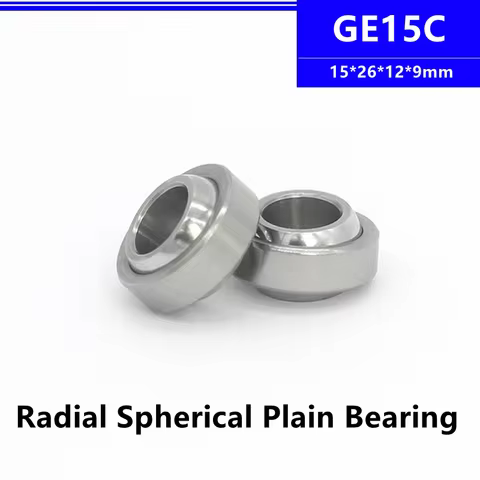 20pcs GE15C Radial Spherical Plain Bearing 15*26*12*9mm 15mm Shaft Self-Lubrication 15x26x12x9mm