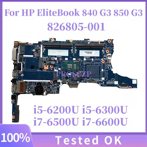 826806-001 826805-001 For HP EliteBook 840 G3 850 G3 Laptop Motherboard With Core i3 i5 i7 CPU UMA D