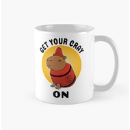 Get your cray on Capybara Crayon Coffee Mug