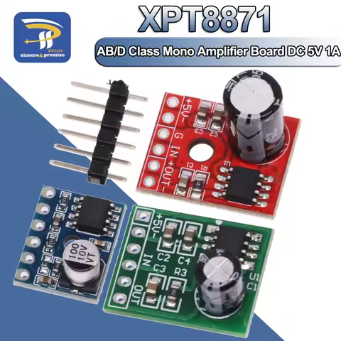 LTK5128 XPT8871 Mono AB Class D Amplifier Board DC 5V 1A 5W Audio Placa Amplificador Mini Speaker So