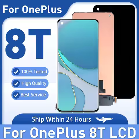 6.55" OLED TFT LCD Display Touch Screen Digitizer For OnePlus 8T 5G Replacement Repair Assembly Comp