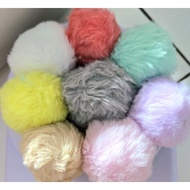 8 pcs imported hanging pompom beads, size 5cm, mix soft colors