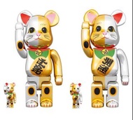 Bearbrick 招財貓 金銀 銀金 開運千萬400% & 100%