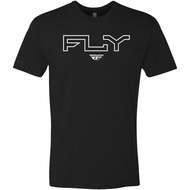 Men's cotton T-shirt Fly Racing 354-0308X Fly Edge Tee Black XL