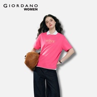Giordano Women Cotton Jersey Boyfriend Printed T-Shirt