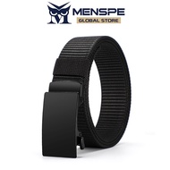 MENSPE Men Belt Outdoor Tactical Belt Quick Release Buckle Belt Nylon Waistband Youth Sports Canvas 