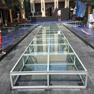 Platform Kaca T-Stage Catwalk Peringkat Perkahwinan Piano Performance Bar Live KTV Car Show Platform