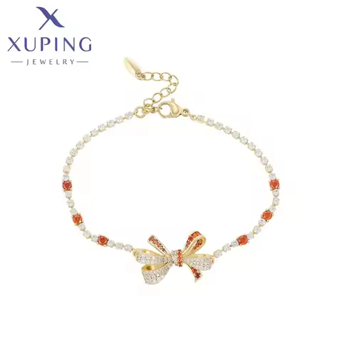 Xuping Jewelry Trendy Fashion Elegant Bracelet for Women Gold Color Birthday Gifts X000925809