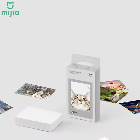 Xiaomi Mijia 3 Inch Zink Photo Paper 50-200 Sheets Self-Adhesive Sticker Paper for Xiaomi Pocket Pho