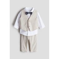 น่ารัก คริสต์มาส ลายสก็อต ชุดเด็กทารก 4 ชิ้นชุด HM เสื้อผ้าเด็กคลาสสิก ทางการ เดรส 1157034 เสื้อผ้าเ