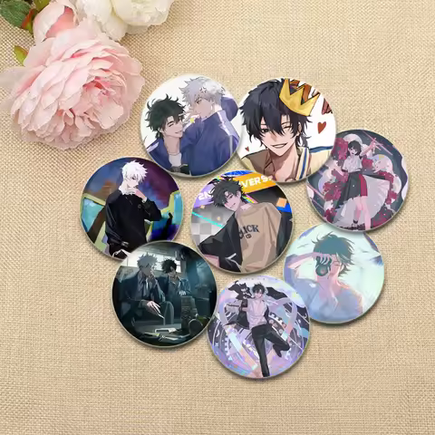 Link Click Anime Brooches Cheng Xiaoshi/ Lu Guang/Qiao Ling Pins HD Print Cartoon Badge Fashion Acce