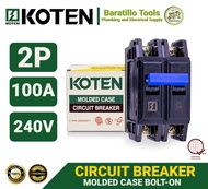 100% Original Koten Molded Case Circuit Breaker Bolt-on HPH 2P 15A 20A 30A 40A 60A & 100A