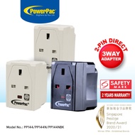 PowerPac 3Way Multi Adaptor, 3 Way Adaptor For 2 Pin & 3 Pin (PP144N)