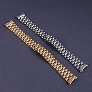 For ROLEX Datejust President 20mm 904L Silver Stainless Steel Solid CurvedEnd Screw Links Replacemen