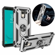 Samsung Galaxy J610 J4 J6 J7 Prime J4 J6 J7 Plus  core  Armor Magnet Metal Ring Shockproof Back Cover Silicone Case