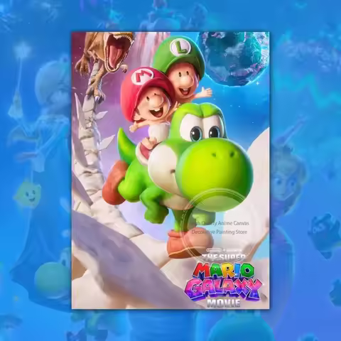 Mario Brothers Galaxy Movie Movie Poster Peripheral Bedroom Room Decoration Painting Wall Sticker Ha
