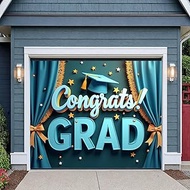 Woosytoo 7x8ft Graduation Garage Door Cover Banner