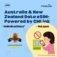 Unlimited Australia & New Zealand eSIM 1GB/2GB Daily for 5-20 Days Data Roaming | QR Code via Email 