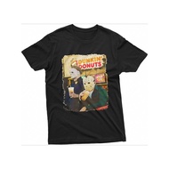 KATUN Men's T-Shirt "Dunkin' Donuts" Michael Myers Coffee Scene - Black Cotton, Loose Casual, Washab
