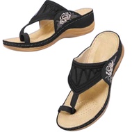 Women Comfy Plain Shoes Flower Flat Platform Ladies Casual Big Toe Foot Sandals Orthopedic Bunion Co